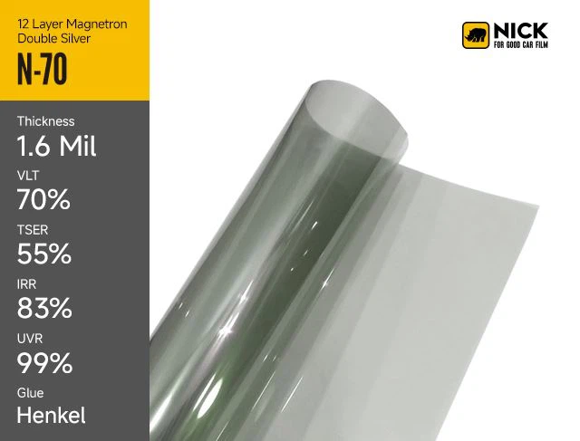 La teinte argentée de film de fenêtre de miroir pour des voitures améliore la vie privée et la protection UV